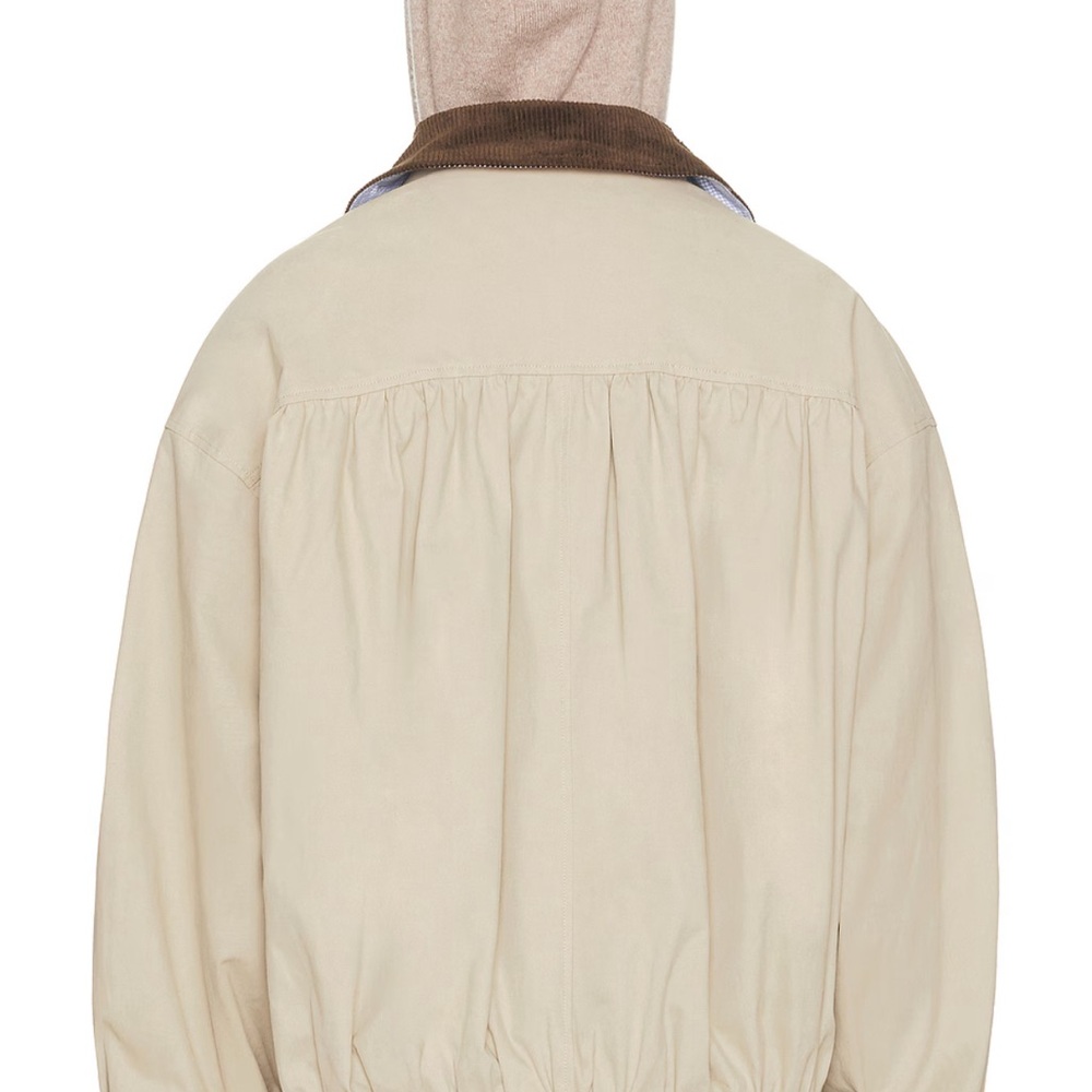 HELSA Shirred Bomber Jacket With Corduroy Collar - Picture 3 of 7